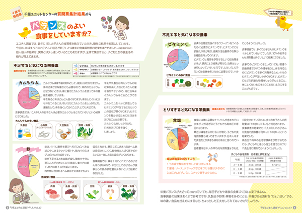 バランスのよい食事をしていますか？